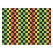 Nappe Rouge jaune vert Rasta Ombre À damiers (Devant (Horizontal))