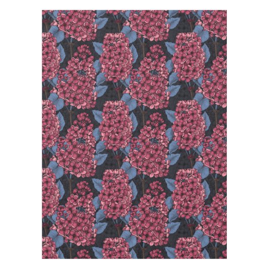 Nappe Rouge lilas sur bleu foncé (Devant)