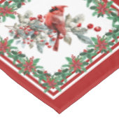 Nappe Rouge Mockingbird Poinsettia Frontières Rouge (Angle)