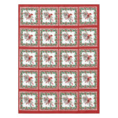 Nappe Rouge Mockingbird Poinsettia Frontières Rouge (Devant)