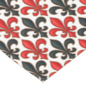 Nappe Rouge noir baroque Fleur de lis Motif Design (Angle)