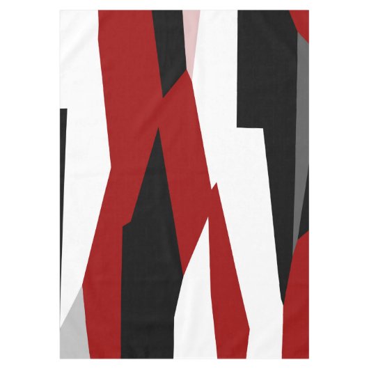 Nappe Rouge noir et blanc abstrait   (Devant)