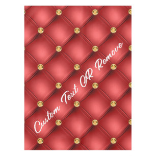 Nappe Rouge Or Texte Personnalisé