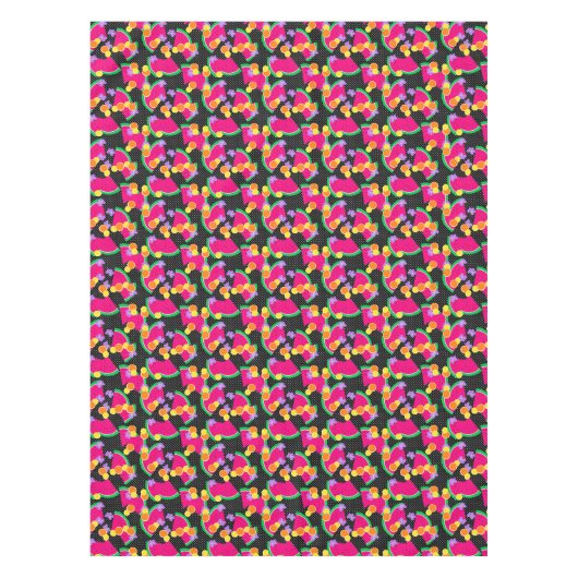 Nappe Rouge pastèque Lémons jaunes Tropical (Devant)
