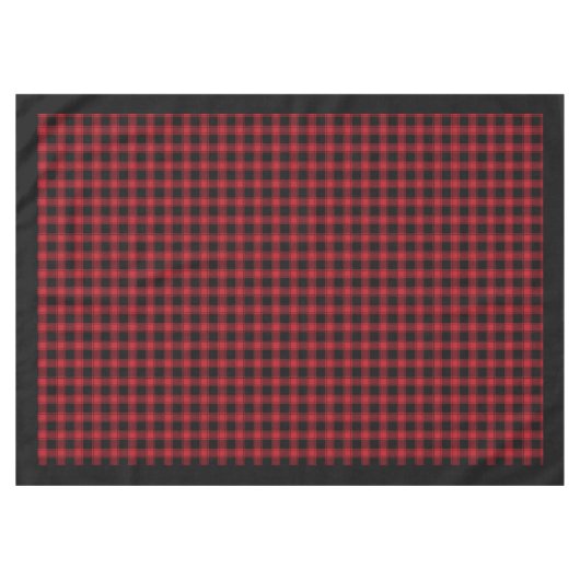 Nappe rouge rustique Noir Intemporelle Plaid Accen (Devant (Horizontal))