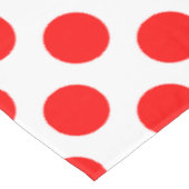 Nappe Rouge sur blanc grand format Pois (Angle)