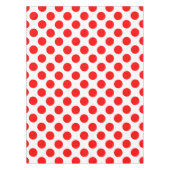 Nappe Rouge sur blanc grand format Pois (Devant)