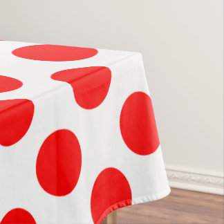 Nappe Rouge sur blanc grand format Pois