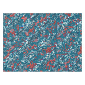 Nappe Rouge Turquoise noir blanc tacheté Résumé graphiqu (Devant (Horizontal))