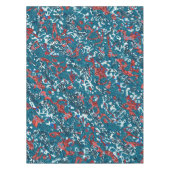 Nappe Rouge Turquoise noir blanc tacheté Résumé graphiqu (Devant)
