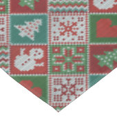 Nappe Rouge Vert blanc Faux Knit Motif de Noël (Angle)