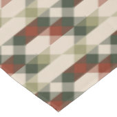 Nappe rouge vert et géométrique beige (Angle)