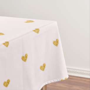 Nappe Rougissent des coeurs de rose et d'or