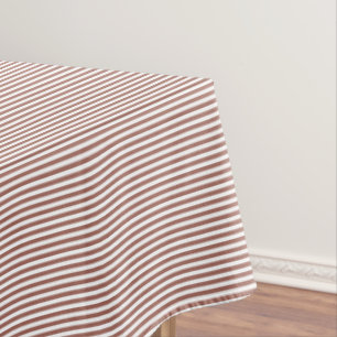 Nappe Rouille de cuivre chic moderne et Motif rayé blanc