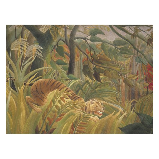 Nappe Rousseau Jungle Tropical Tiger Art (Devant (Horizontal))