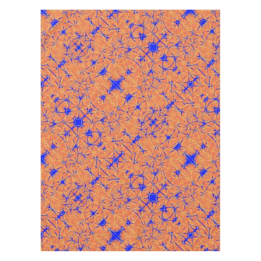 Nappe Royal Blue And Citrus Orange Tropical Art Design (Devant)