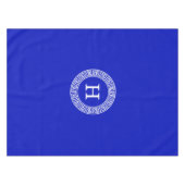 Nappe Royal Blue Wt Grèce clé cadre de ligne initiale Mo (Devant (Horizontal))