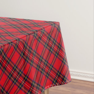 Nappe Royal Stewart tartan rouge noir plaid