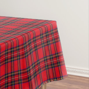 Nappe Royal Stewart tartan rouge noir plaid