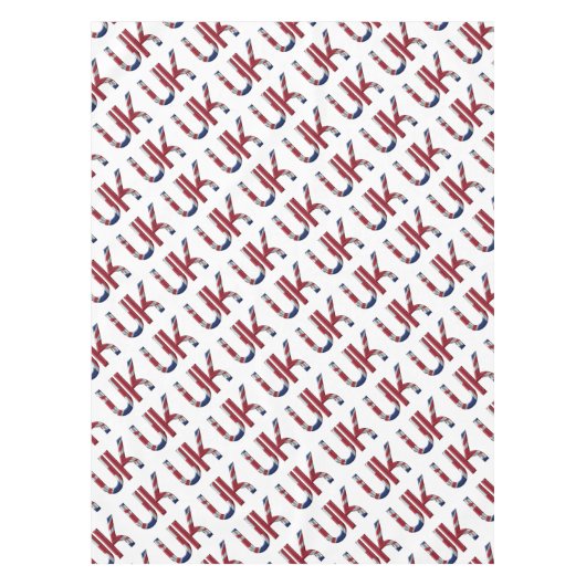 Nappe Royaume-Uni Union Jack British Drapeau Typographie (Devant)