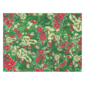 Nappe Rubans Feuille Poinsettia Fir Noël Floral | (Devant (Horizontal))