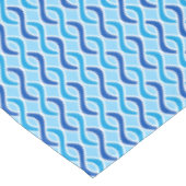 Nappe Rubans modernes du milieu du siècle, cobalt et ble (Angle)