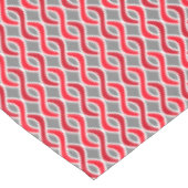 Nappe Rubans modernes du milieu du siècle, rouge et gris (Angle)