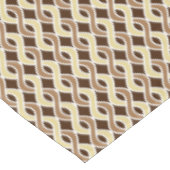 Nappe Rubans modernes du milieu du siècle, taupe et brun (Angle)