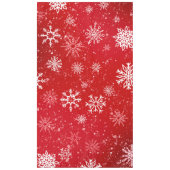 Nappe Ruby Red Festive Noël Blanc Flocons de Neige  (Devant)