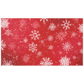 Nappe Ruby Red Festive Noël Blanc Flocons de Neige  (Devant (Horizontal))