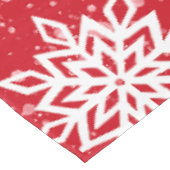 Nappe Ruby Red Festive Noël Blanc Flocons de Neige  (Angle)