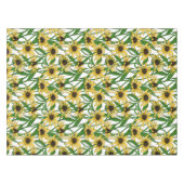 Nappe Rudbekia jaune sur blanc (Devant (Horizontal))