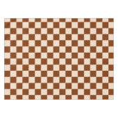 Nappe Rust brown and beige checkerboard pattern (Devant (Horizontal))