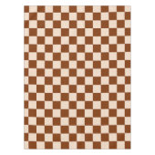 Nappe Rust brown and beige checkerboard pattern (Devant)