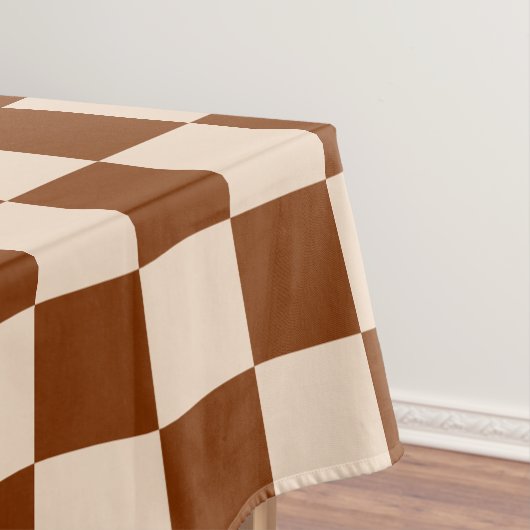 Nappe Rust brown and beige checkerboard pattern (In Situ)