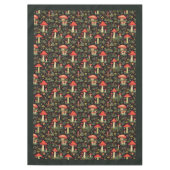 Nappe Rustic Aesthetic Tablecloth Mushrooms & Ferns (Devant)