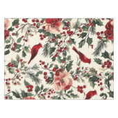 Nappe Rustic Bird et Poinsettia Motif de Noël (14) (Devant (Horizontal))