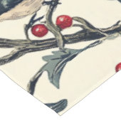 Nappe Rustic Bird et Poinsettia Motif de Noël (18) (Angle)