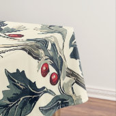 Nappe Rustic Bird et Poinsettia Motif de Noël (18) (In Situ)