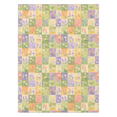 Nappe Rustic Boho Green & Orange Quilt Floral Patchwork  (Devant)