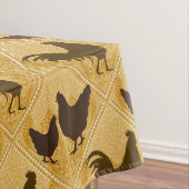 Nappe Rustic Farmhouse Hen Pattern – In Yellow (In Situ)