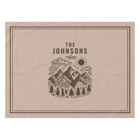 Nappe Rustic Modern Mountains Custom (Devant (Horizontal))