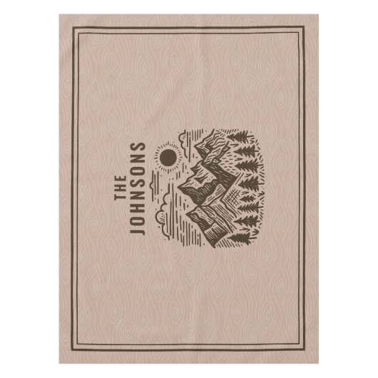 Nappe Rustic Modern Mountains Custom (Devant)