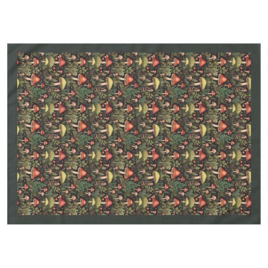 Nappe Rustic Mushroom Tablecloth Nature’s Soft Palette (Devant (Horizontal))