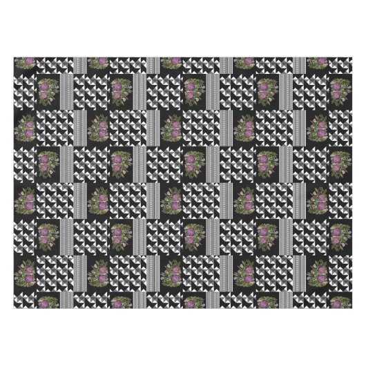 Nappe Rustic, patchwork, rose (Devant (Horizontal))