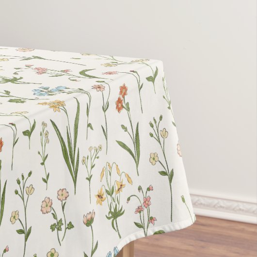 Nappe Rustic Wildflower Meadow Hand Drawn Multicolored (In Situ)