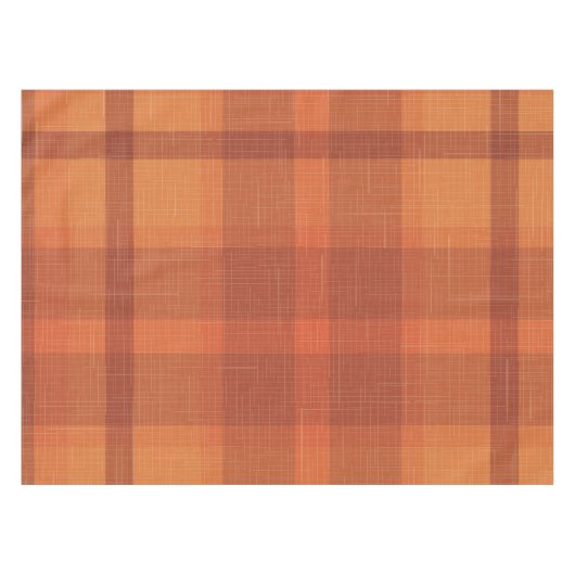 Nappe Rustique Orange Automne Plaid Tartan Enveloppement (Devant (Horizontal))
