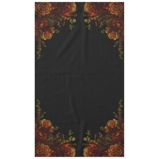 Nappe Rustique Orange Noir Élégant Mariage Invitation (Devant)