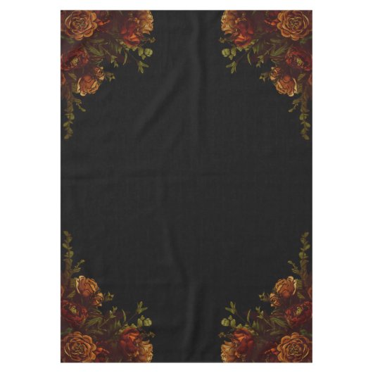 Nappe Rustique Orange Noir Élégant Mariage Invitation (Devant)