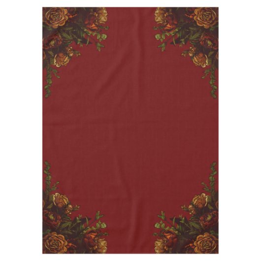 Nappe Rustique Orange Red Fall Élégant Mariage gothique (Devant)